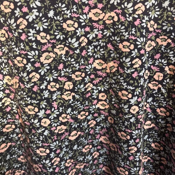 L.L.Bean Womens Floral 3/4 Sleeve Shirt L-Regular 100% Supima Cotton Made In Per - Picture 2 of 4